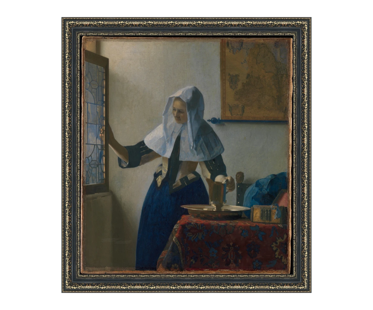 Johannes Vermeer — Su Testili Genç Kadın, Dörtdivan DL5785 çerçevesiyle