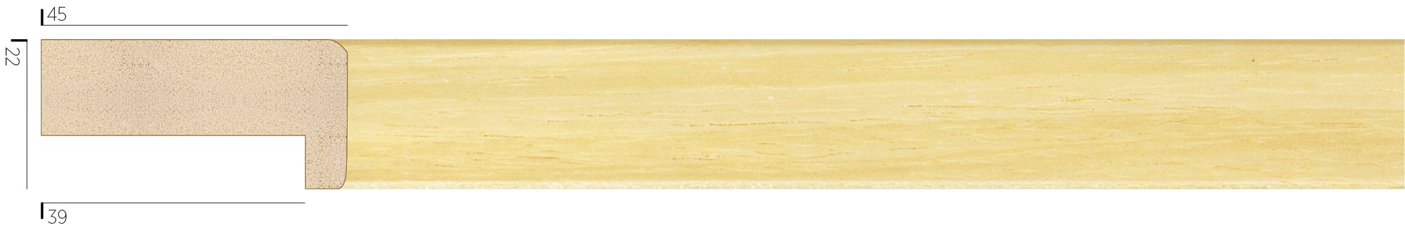2255-01 ahşap çerçeve profili