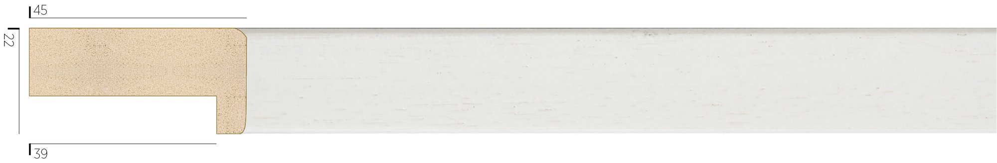 2255-02 ahşap çerçeve profili