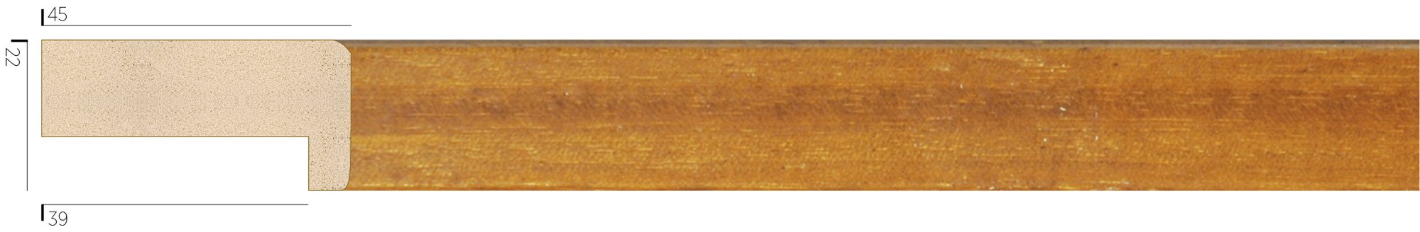 2255-03 ahşap çerçeve profili