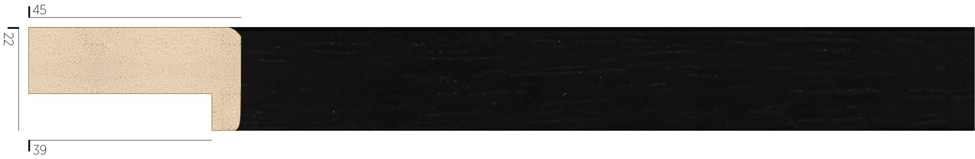 2255-05 ahşap çerçeve profili