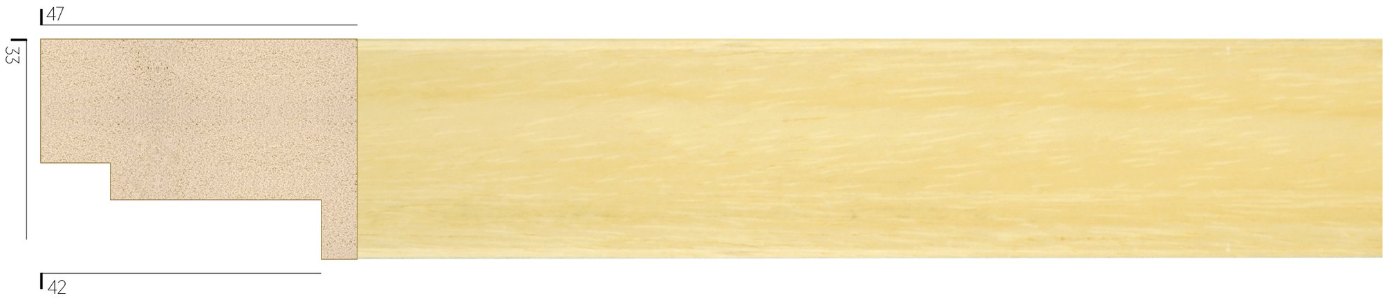 3350-01 ahşap çerçeve profili