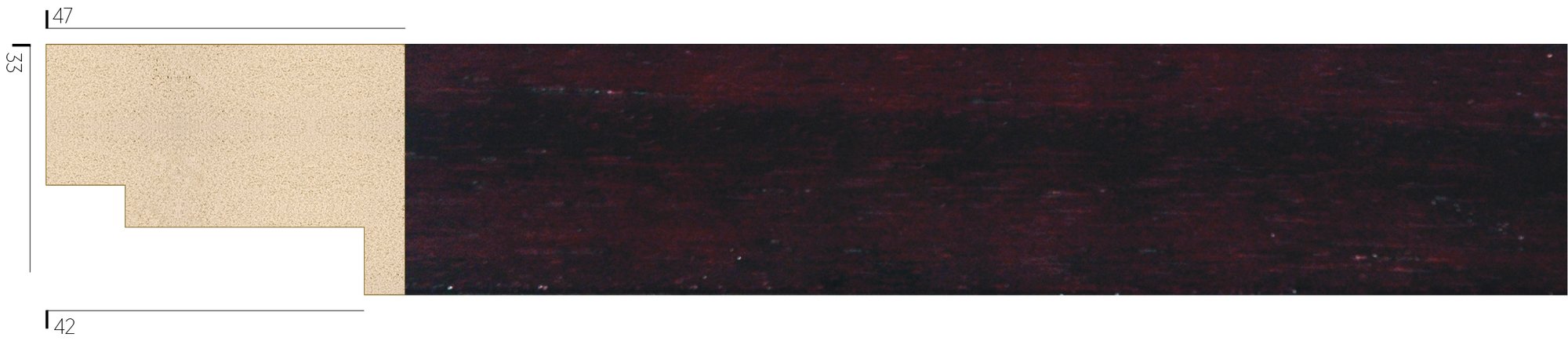 3350-04 ahşap çerçeve profili